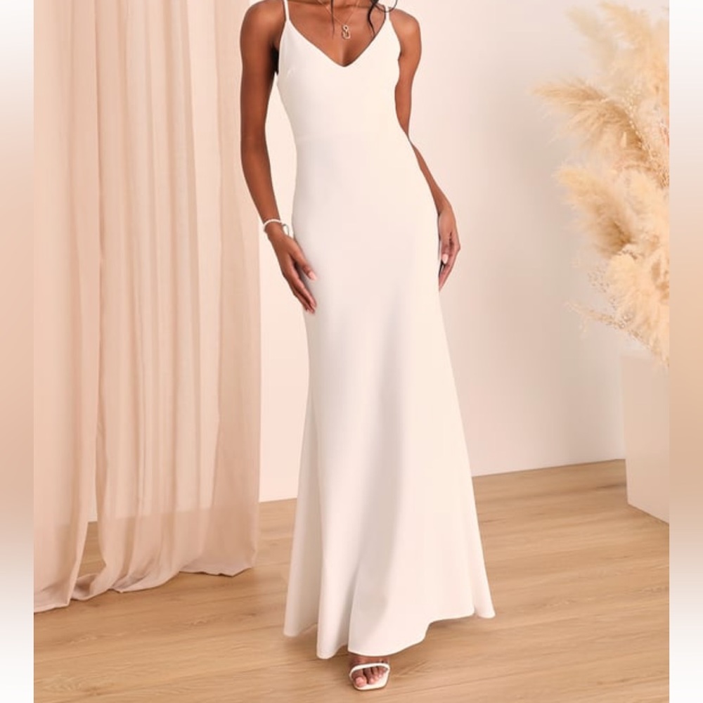 Infinite Glory White Maxi Dress from Lulu’s